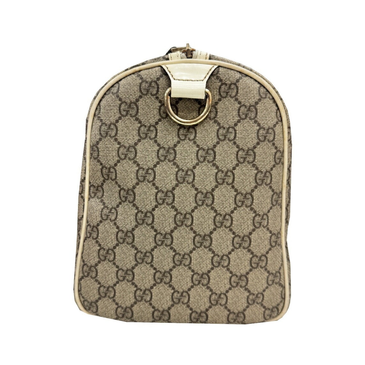 Gucci Gray Gg Supreme Boston Bag Handbag ( )