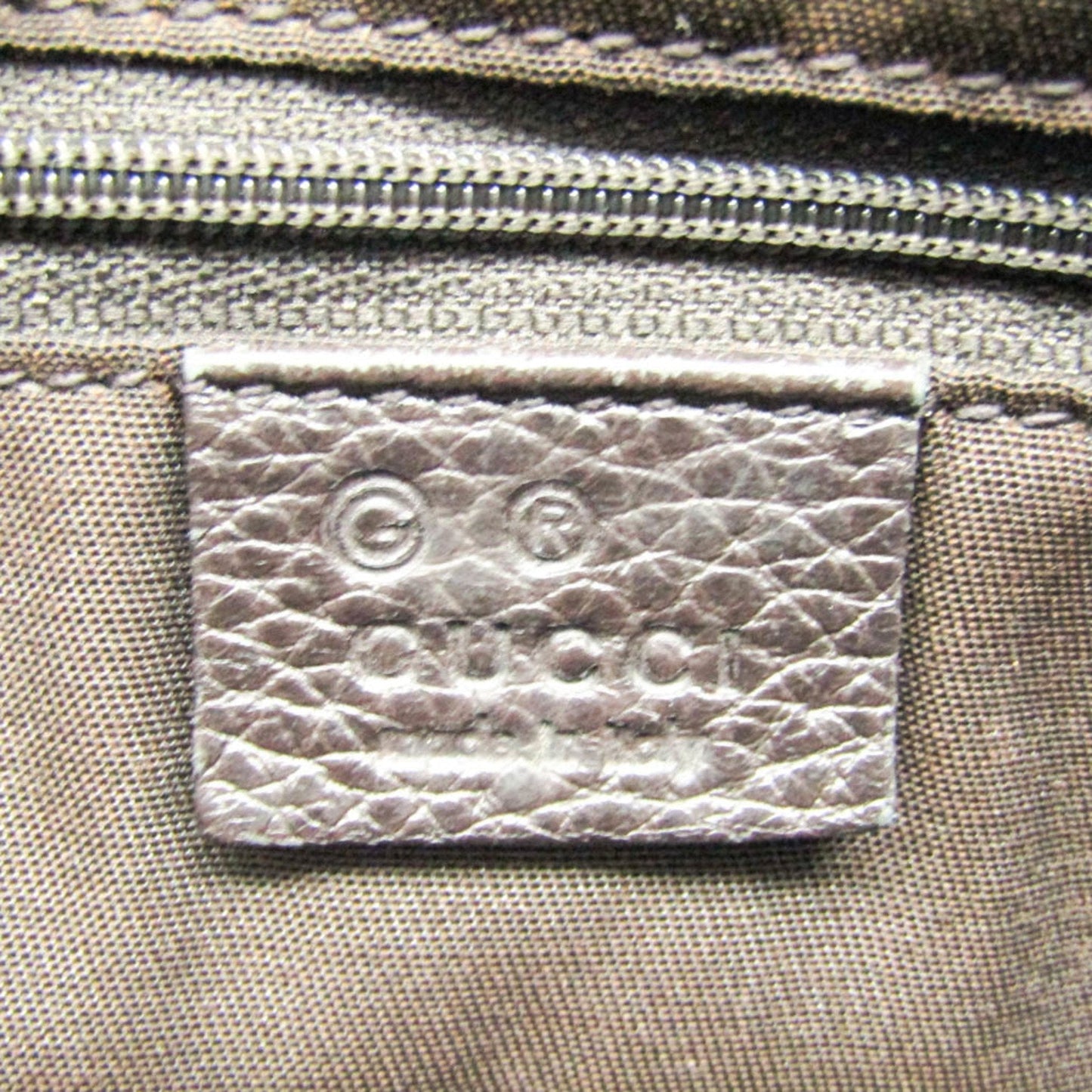 Gucci Gg Crystal Beige Dark Brown Leather Pvc Tote Bag ( )