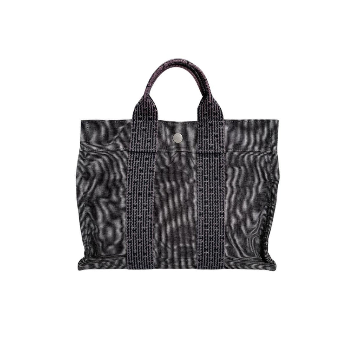 Hermes Her Line Gray Canvas Tote Bag ( )