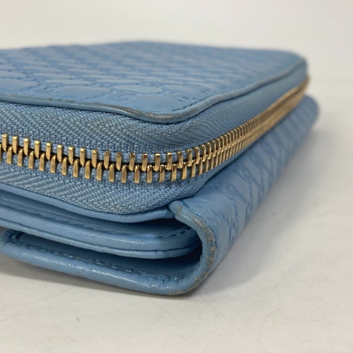 Gucci Blue Leather Long Wallet (Bi-Fold) ( )