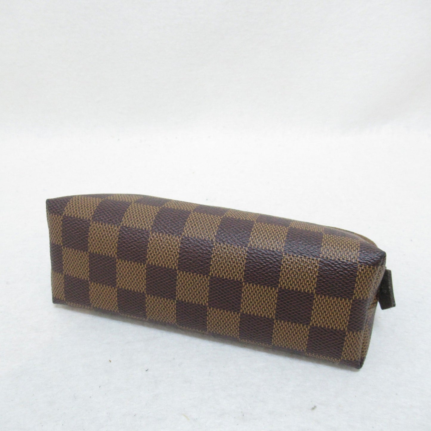LOUIS VUITTON Pochette Cosmetics Pouch Brown Damier PVC coated canvas Clutch