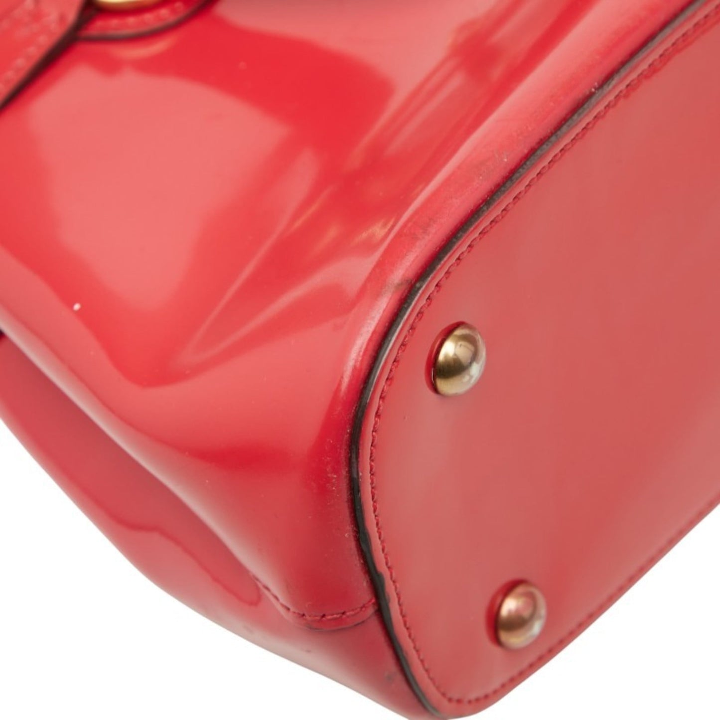 Gucci Red Color Patent Leather Handbag Shoulder Bag ( )
