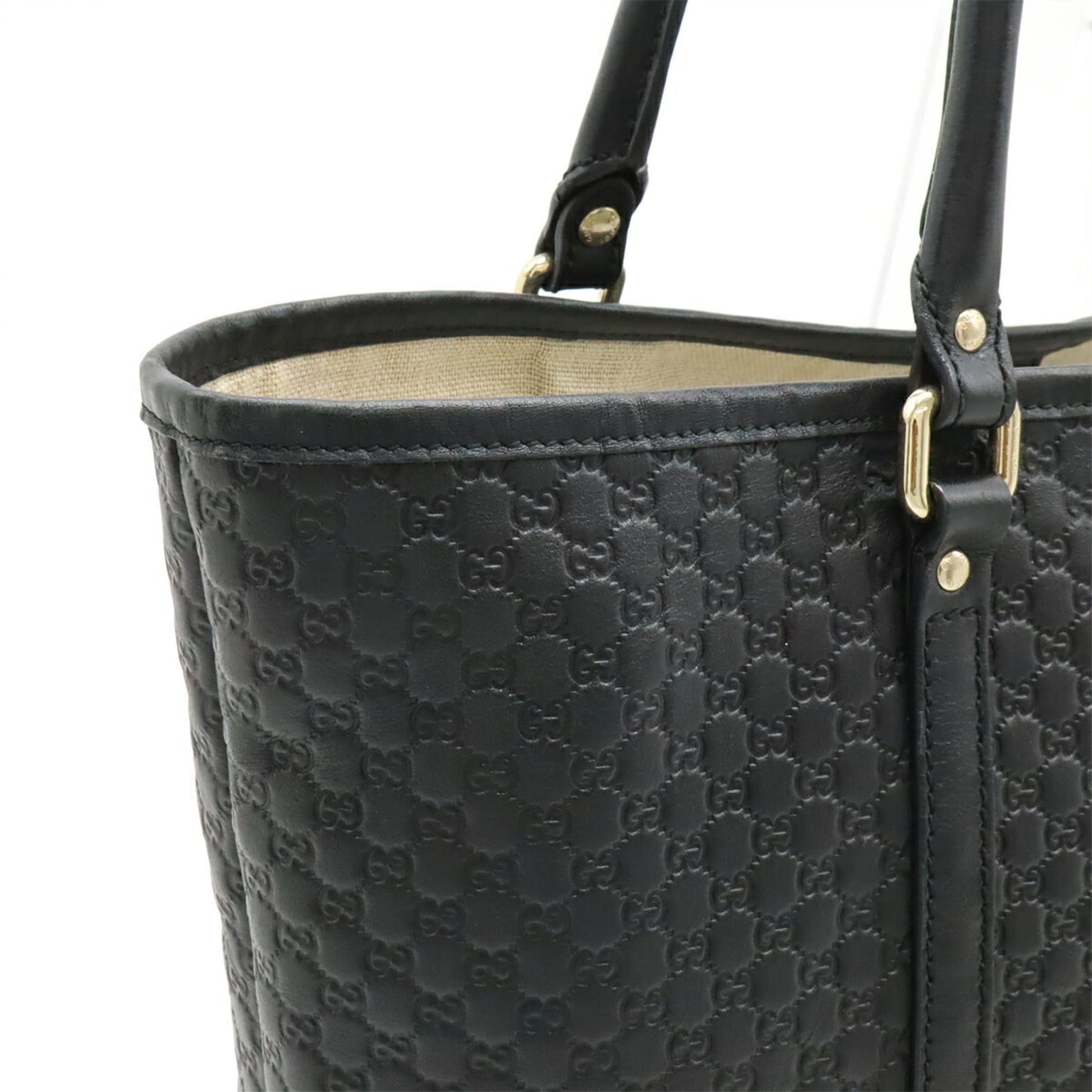 Gucci Microguccissima Black Micro Gg Leather Shoulder Bag Tote Bag ( )