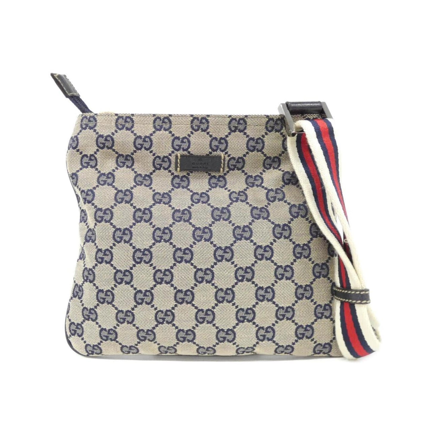 Gucci Silver Gg Canvas Shoulder Bag ( )