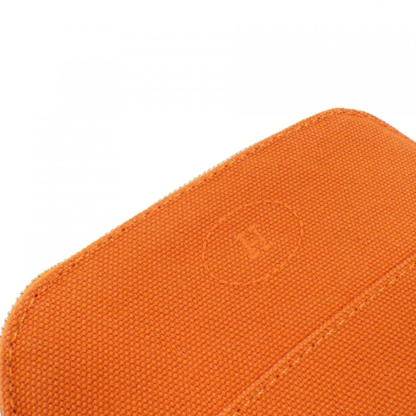 Hermes Orange Canvas Pouch ( )