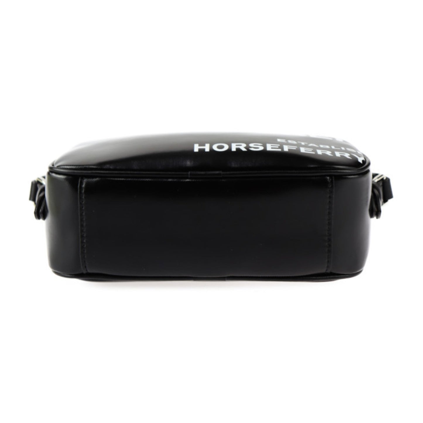 Burberry Black White Coated Canvas Leather Pochette Pouch Shoulder Bag ( )