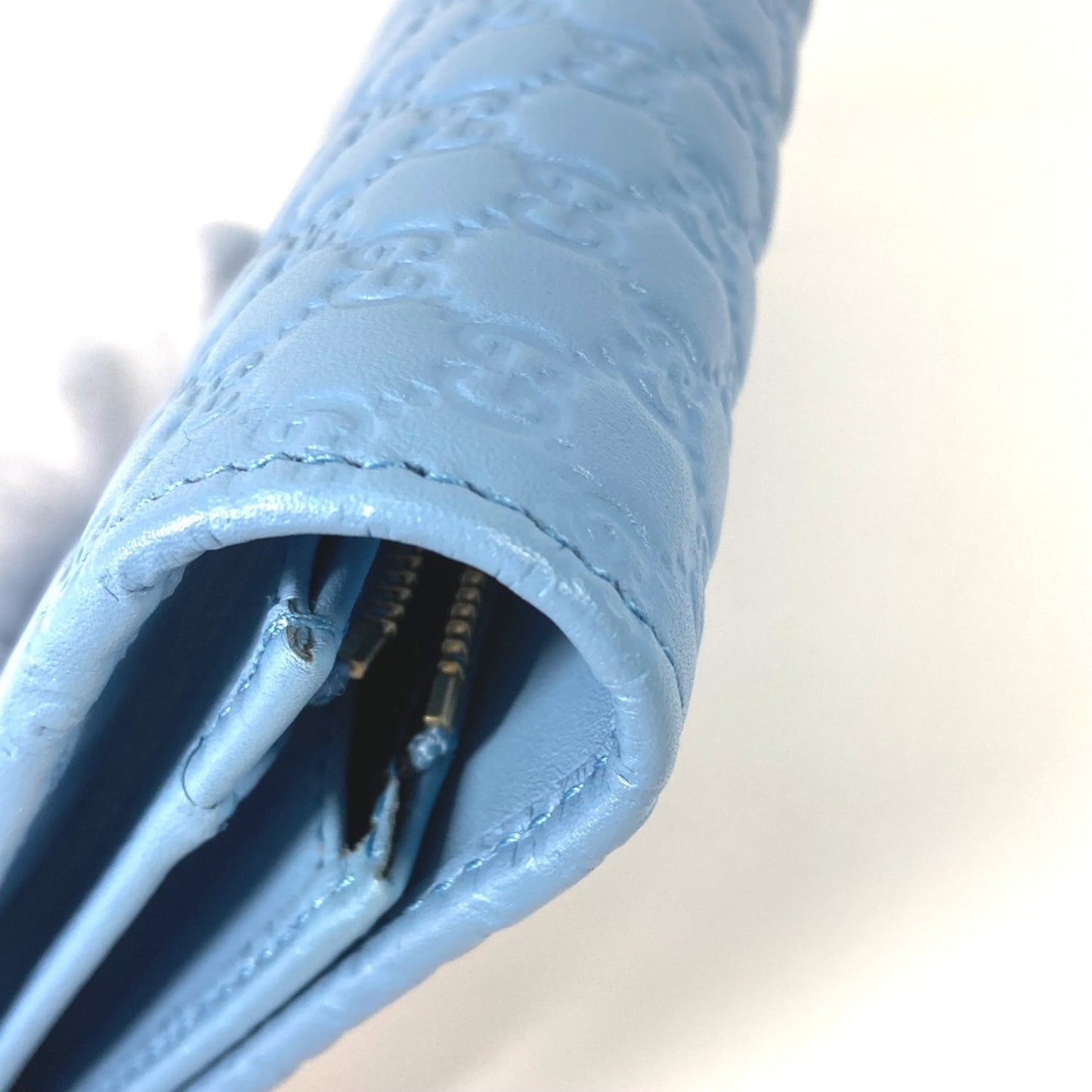 Gucci Blue Leather Shoulder Bag ( )