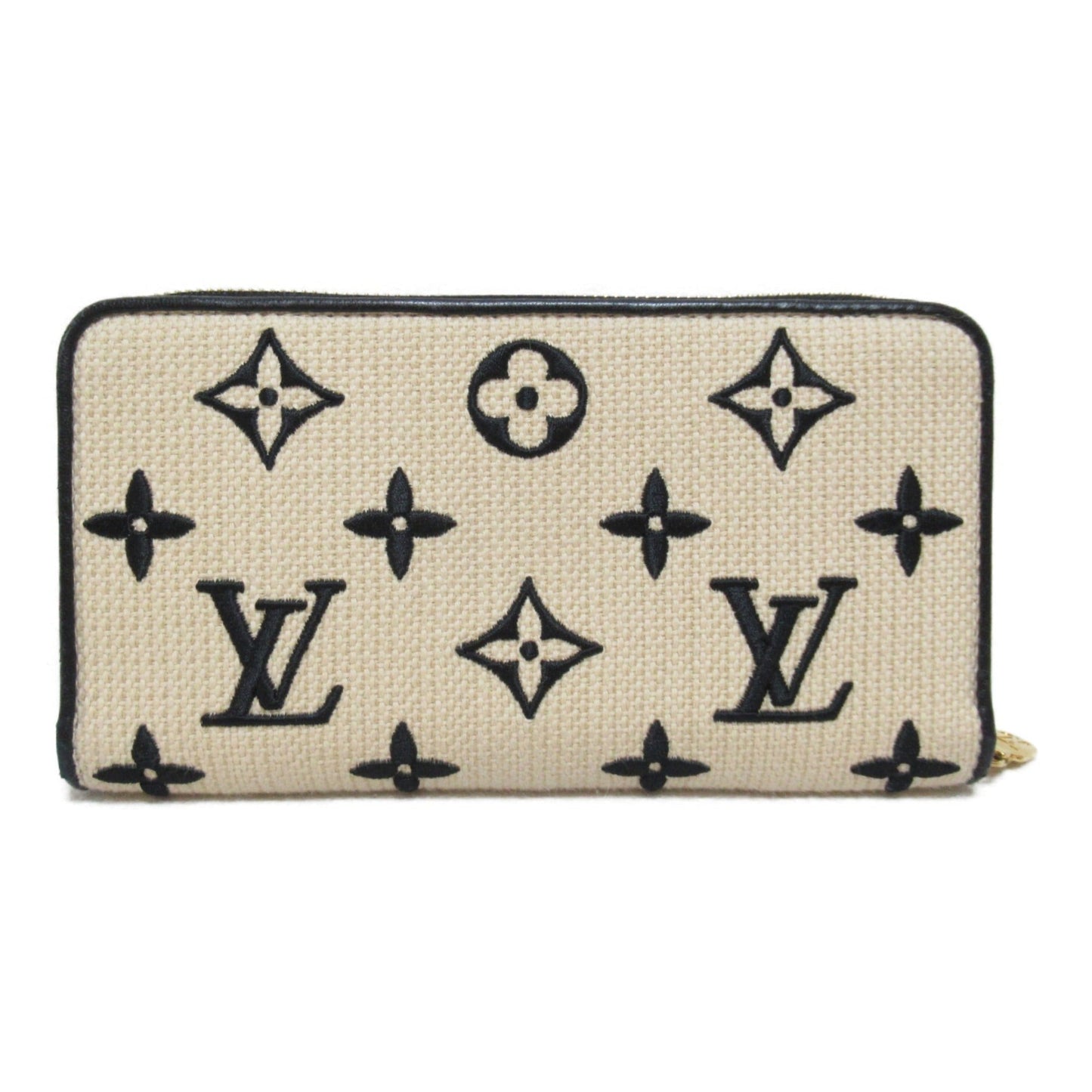 LOUIS VUITTON LV by the Pool Zippy Wallet Round Long Wallet Black Natural cotton M82529