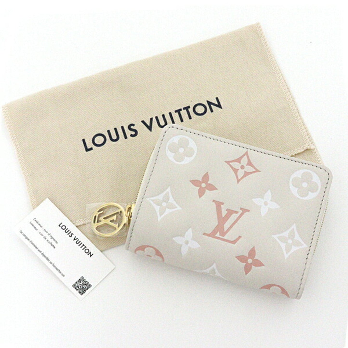 LOUIS VUITTON M82291 Wallet Beige,Monogram,Pink,White