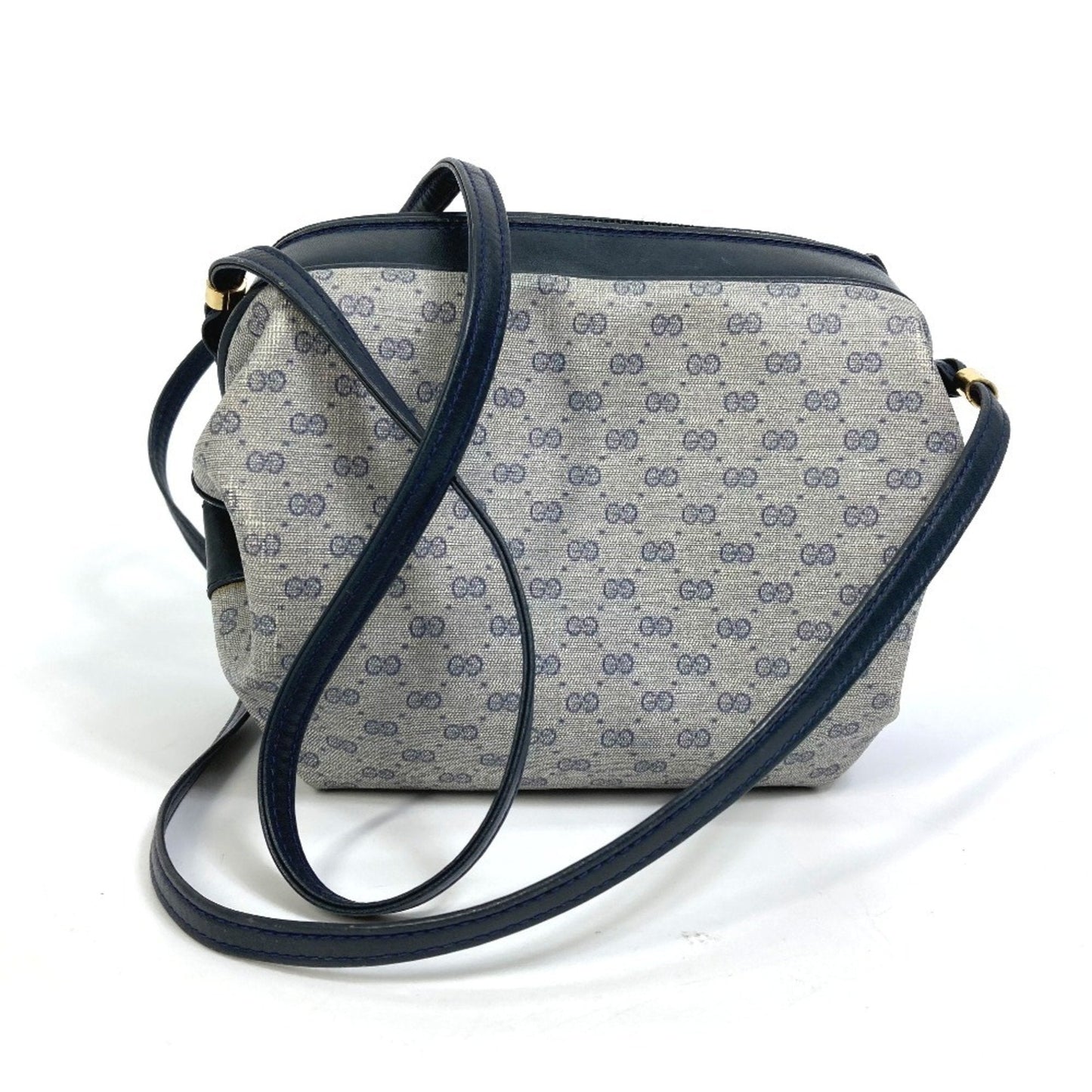 Gucci Navy Pvc Leather Pochette Shoulder Bag ( )