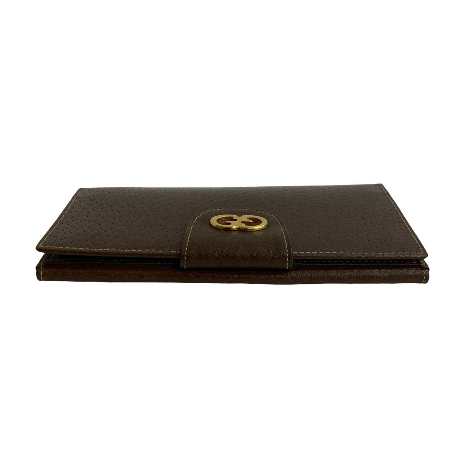 Gucci Brown Leather Long Wallet (Bi-Fold) ( )
