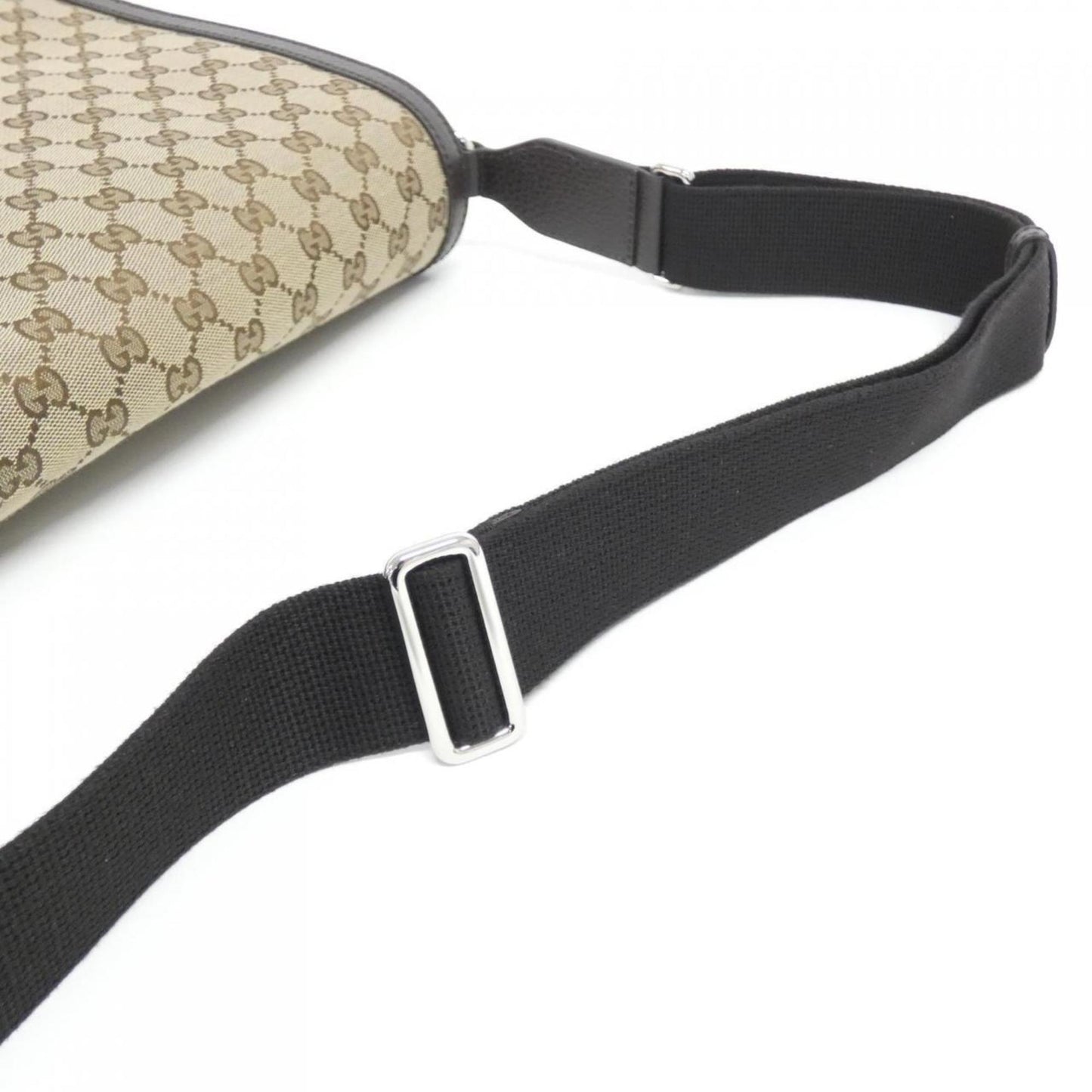 Gucci Gg Canvas Beige Brown Gg Canvas Leather Shoulder Bag ( )