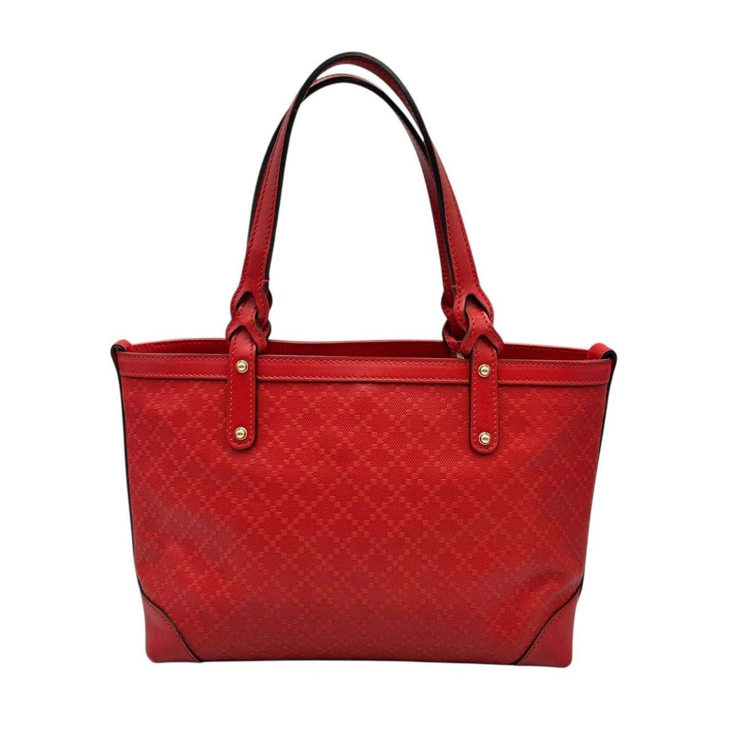 Gucci Red Color Leather Pouch Tote Bag ( )