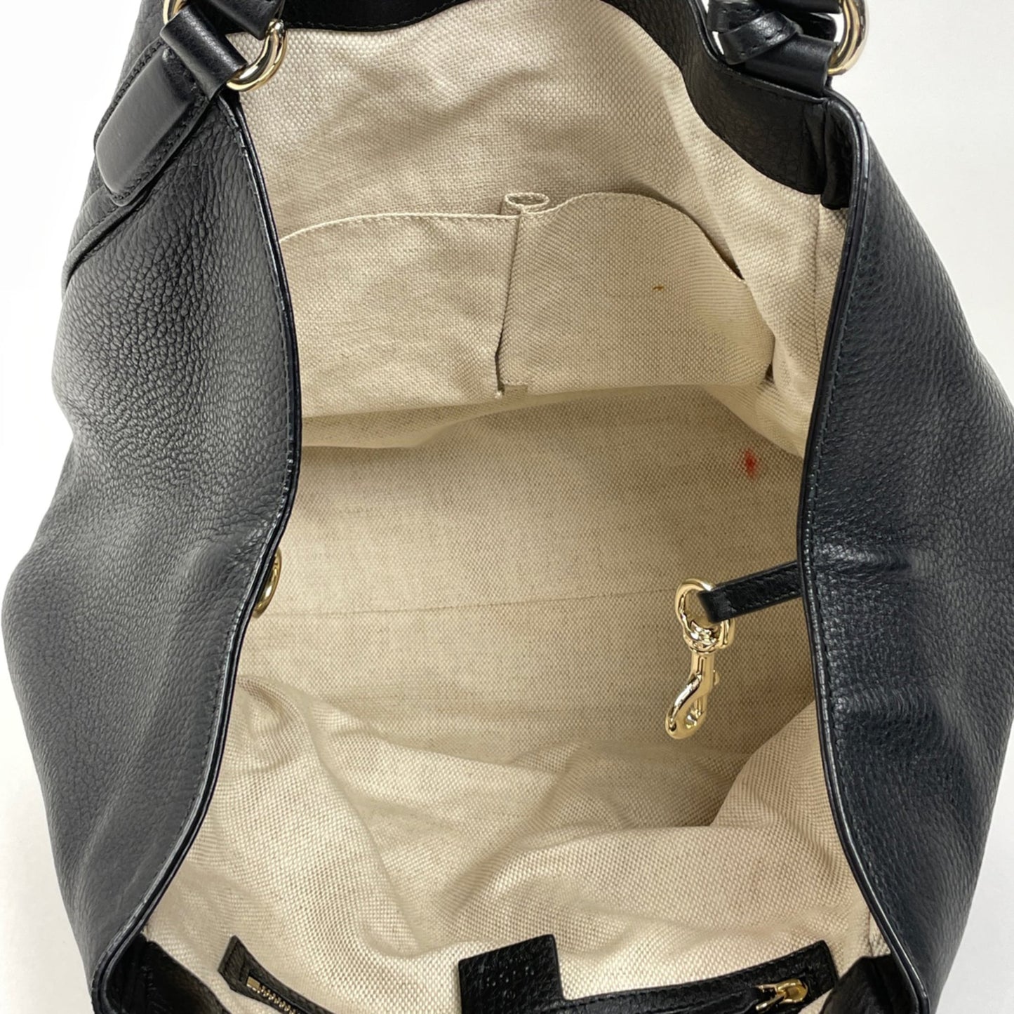 Gucci Black Leather Tote Bag ( )