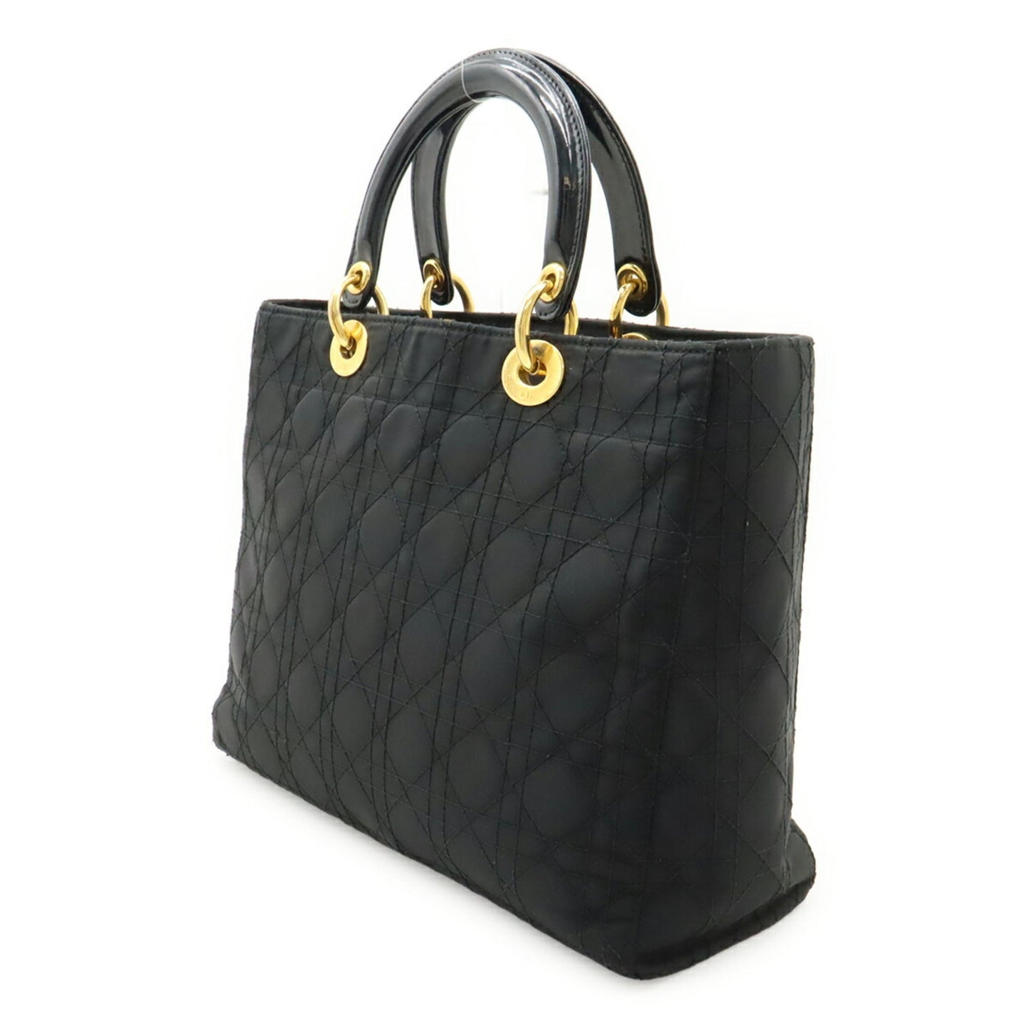 Christian Dior Black Nylon Handbag Tote Bag ()