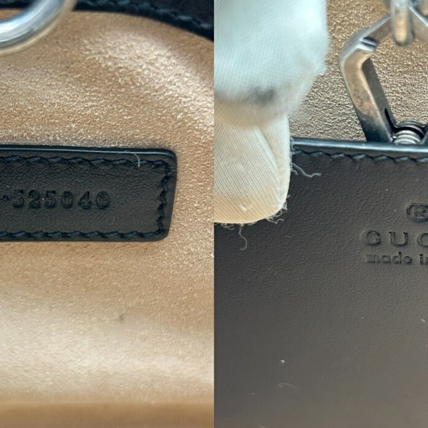 Gucci Gg Marmont Black Leather Tote Bag ( )