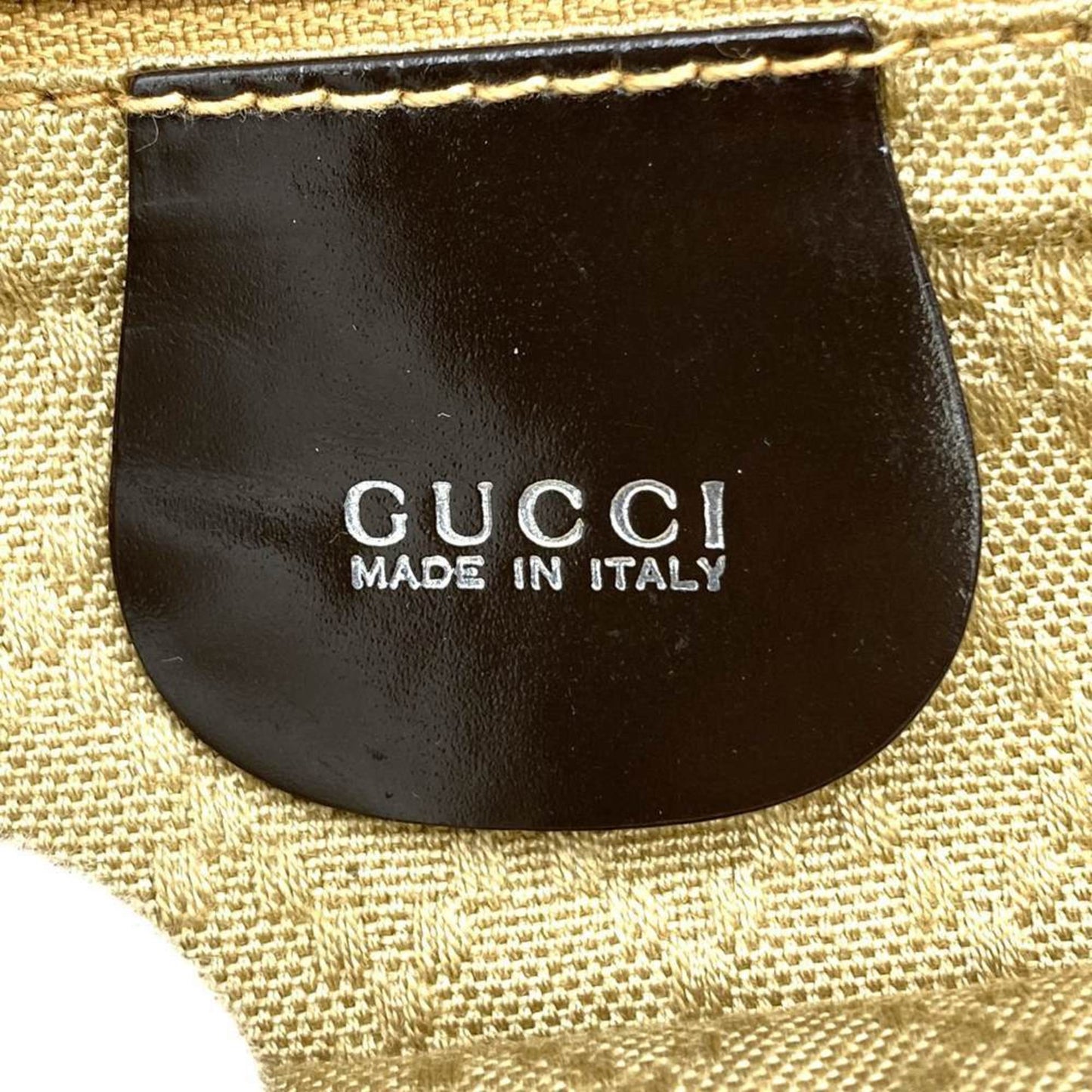 Gucci Brown Leather Nylon Sling Bag ( )