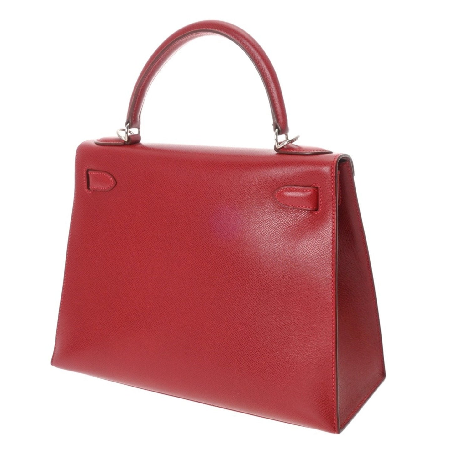 Hermes Kelly Rouge Vif Lisse Leather Handbag ( )