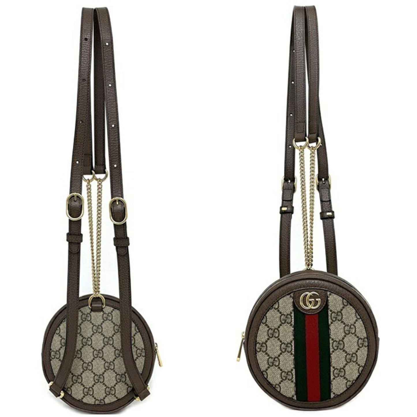 Gucci Sherry Line Beige Leather PVC Backpack