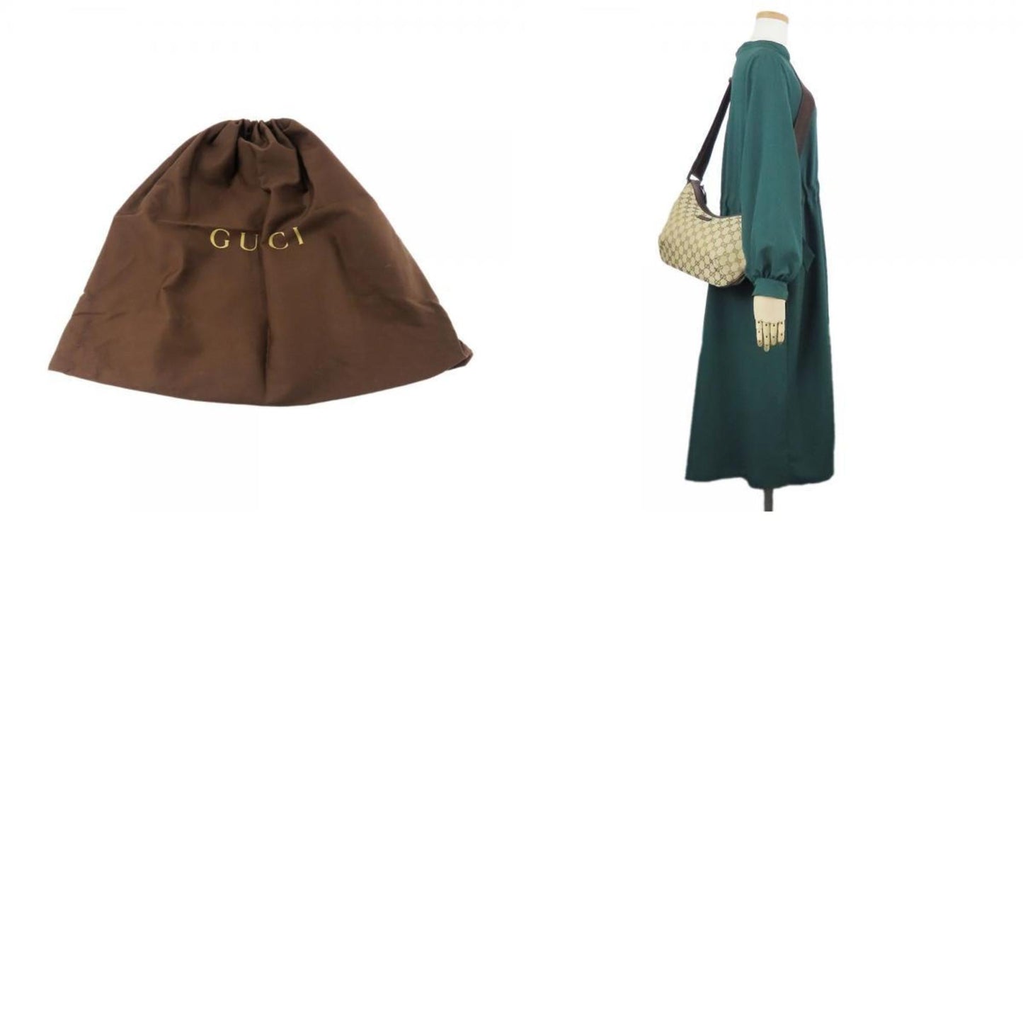 Gucci Gg Canvas Beige Brown Gg Canvas Shoulder Bag ( )
