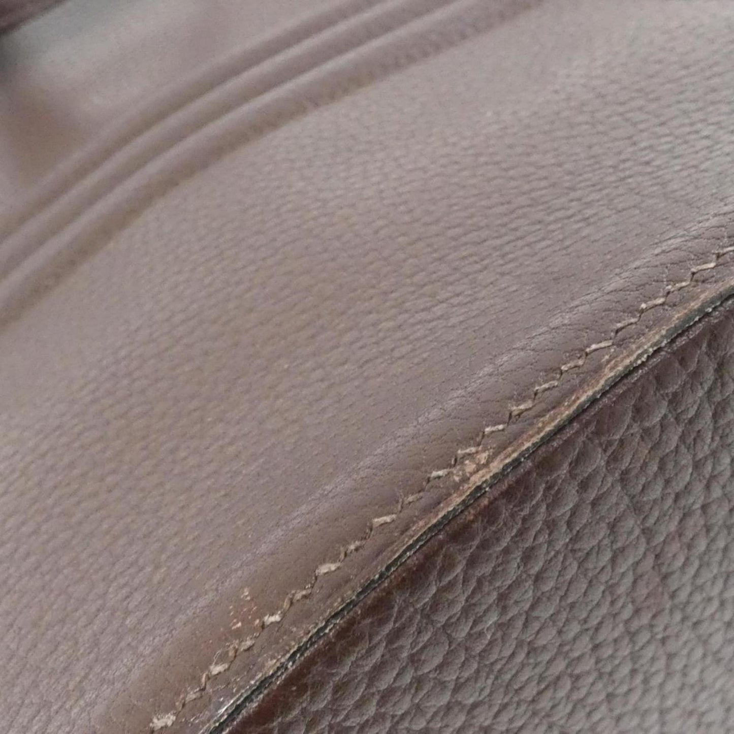 Hermes Kelly Marron Fjord Leather Shoulder Bag ( )