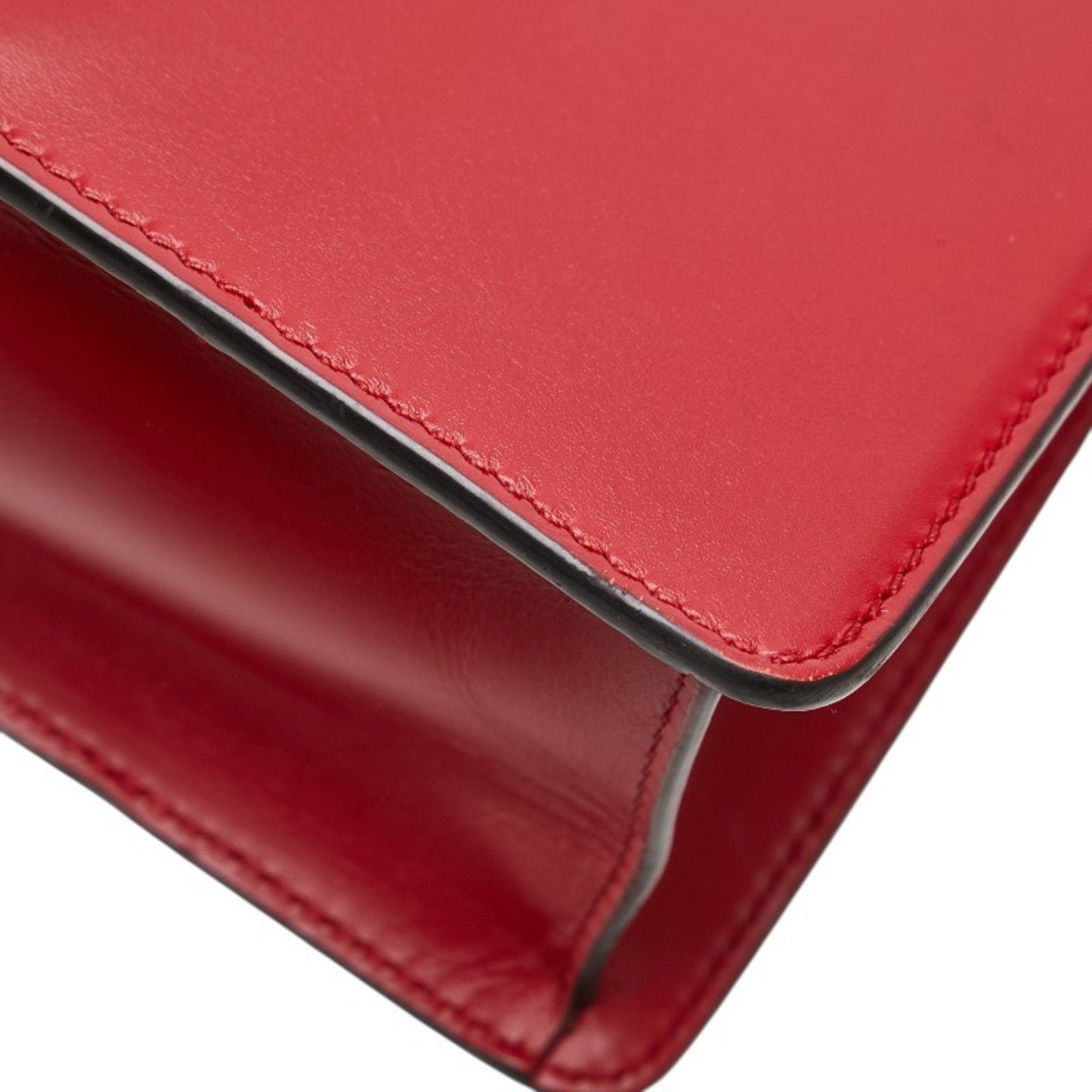 Gucci Navy Red Color Leather Shoulder Bag ( )