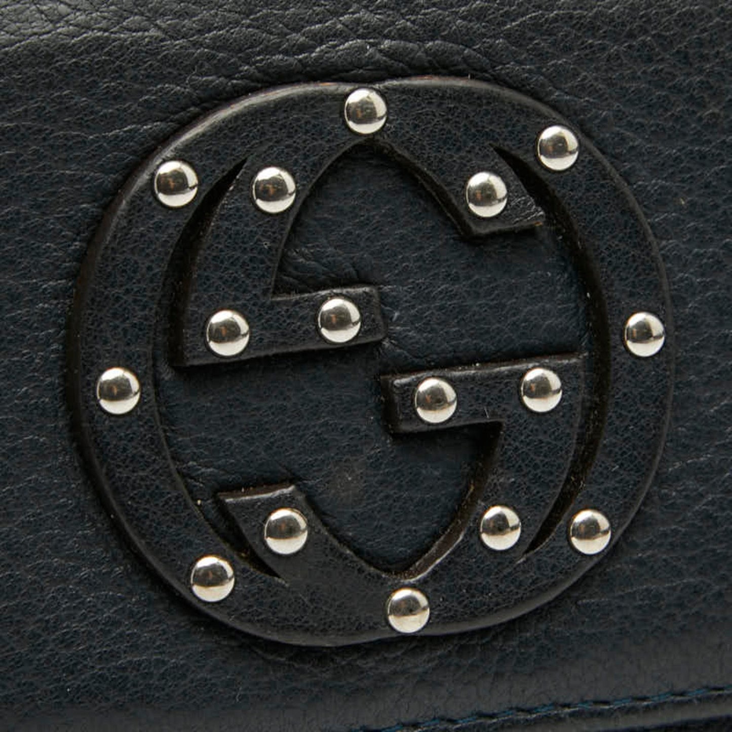 Gucci Navy Leather Long Wallet (Bi-Fold) ( )