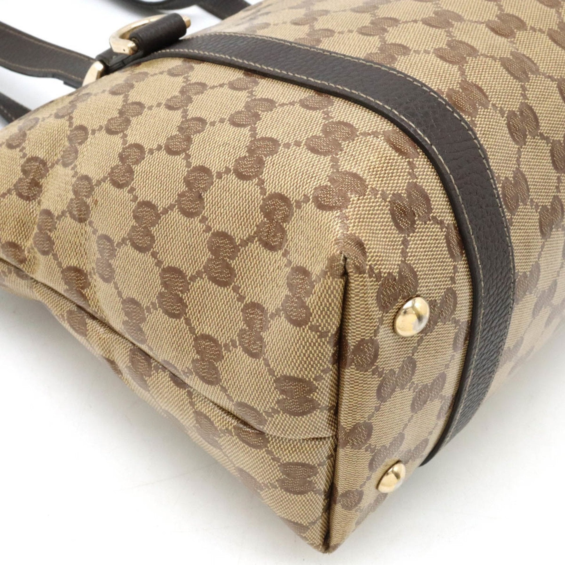 Gucci Leather Canvas Tote