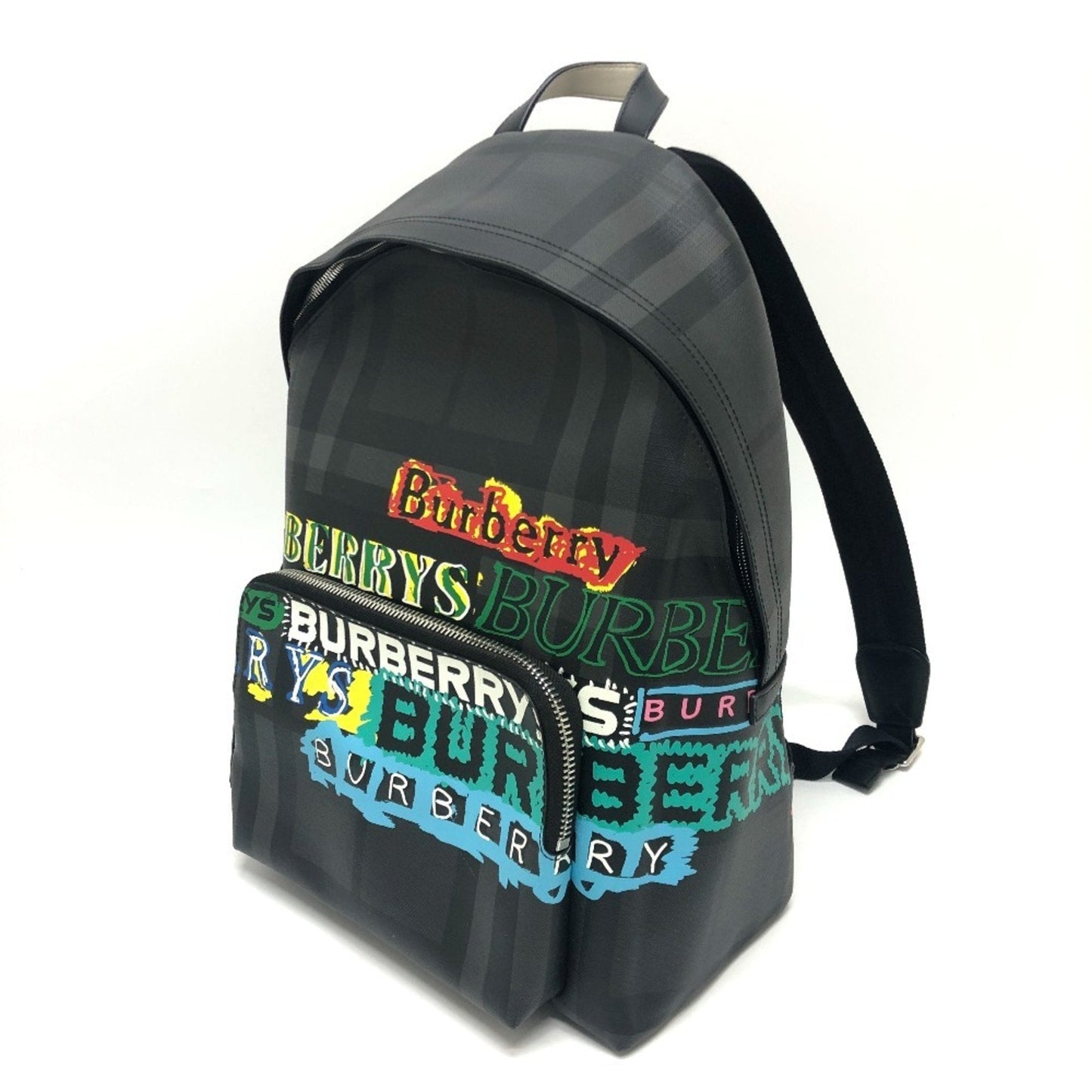 Burberry Gray Multi-Color Pvc Backpack ( )