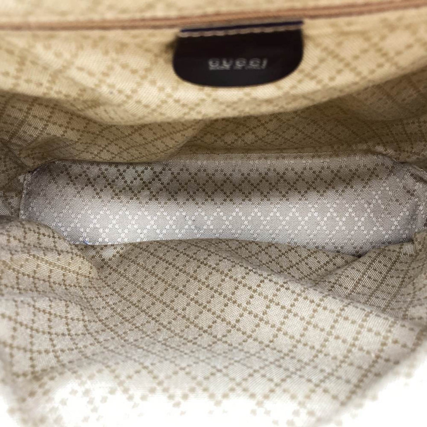 Gucci Brown Leather Nylon Sling Bag ( )