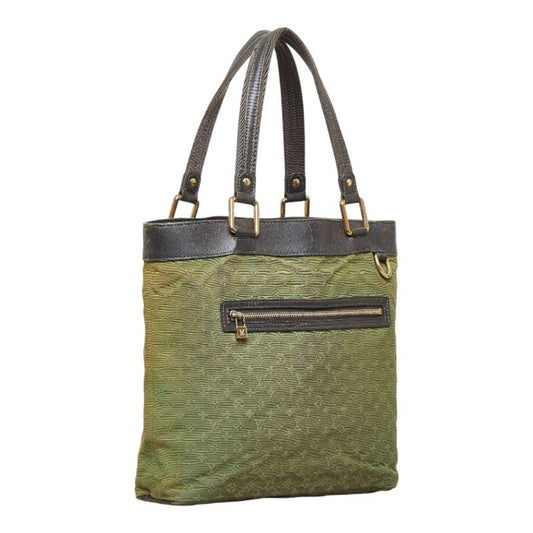 LOUIS VUITTON Monogram Lucile GM Shoulder Bag Tote Green Dark Brown Canvas Leather Women's