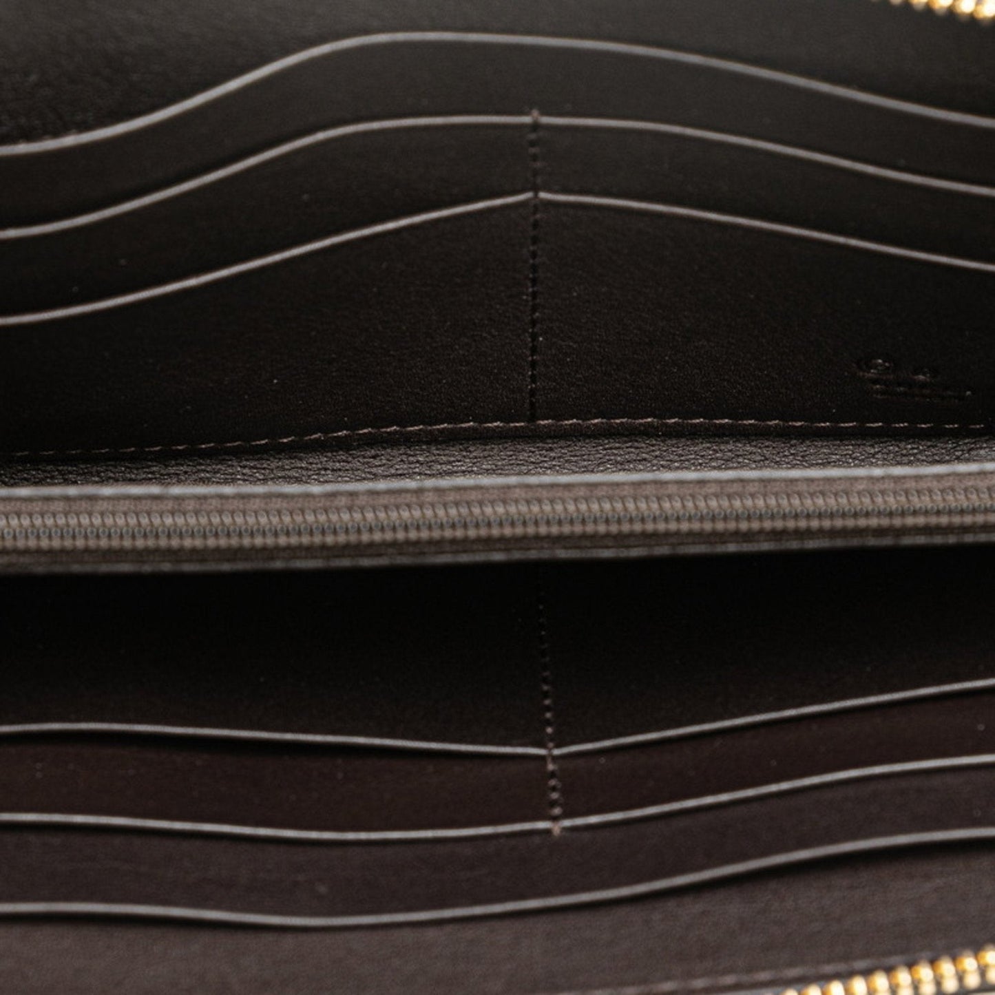 Gucci Brown Leather Long Wallet (Bi-Fold) ( )