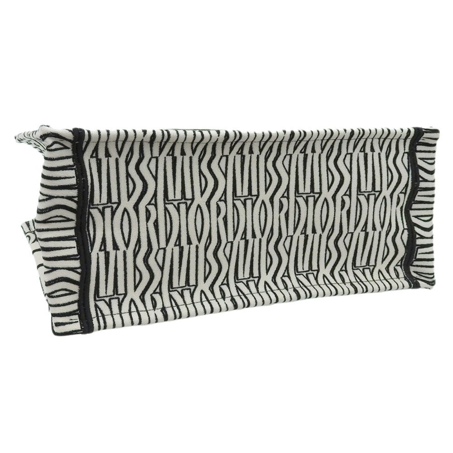 Christian Dior Black White Jacquard Tote Bag ()