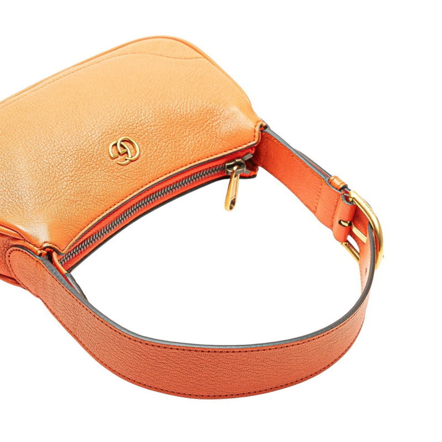 Gucci Gg Marmont Orange Leather Handbag Shoulder Bag ( )