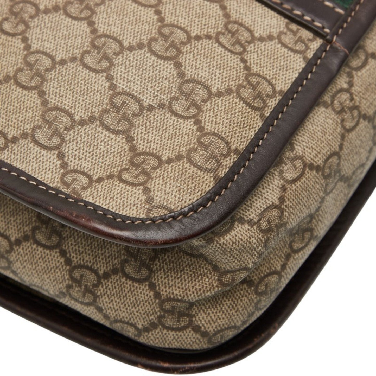 Gucci Beige Multi-Color Pvc Leather Shoulder Bag ( )