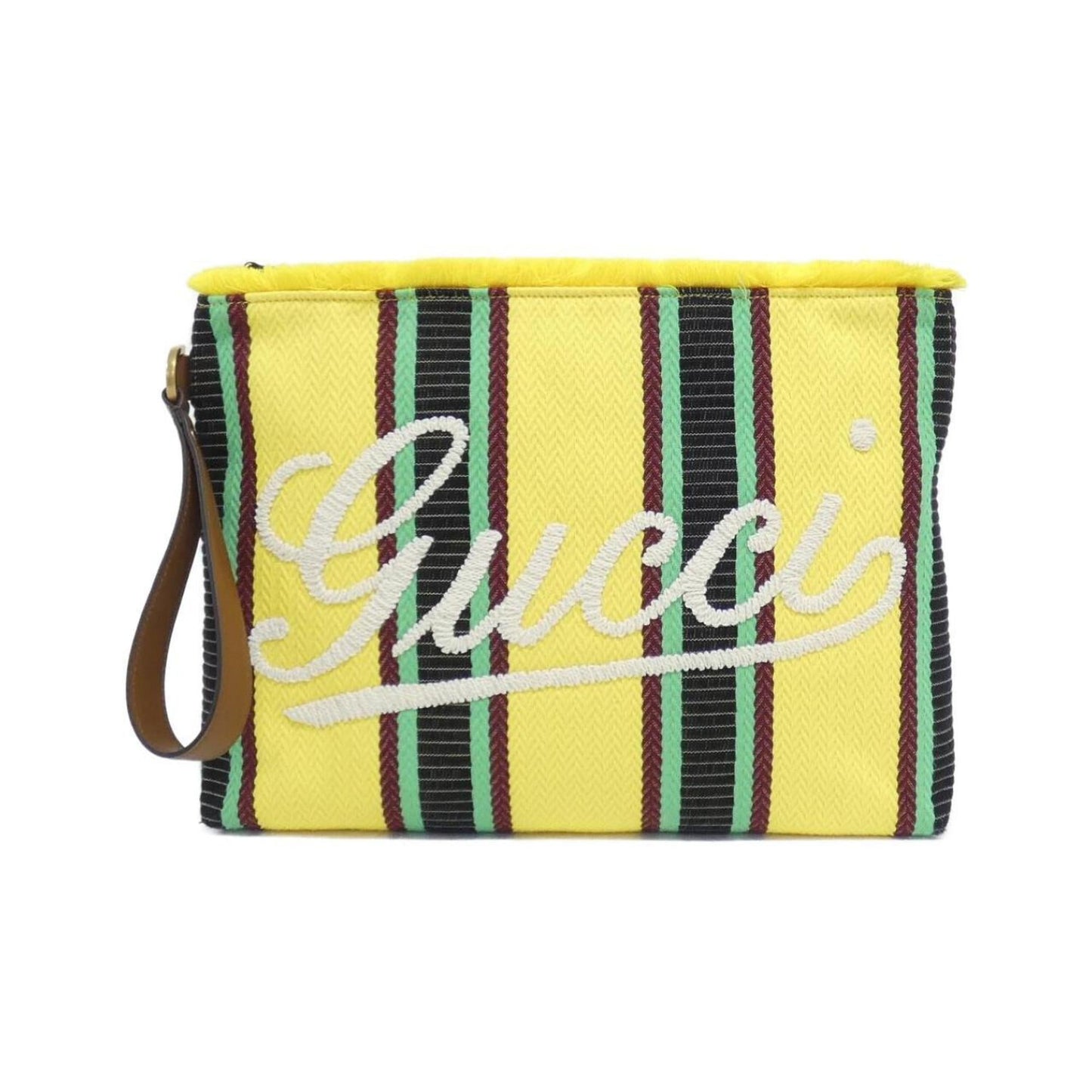 Gucci Multi-Color Yellow Canvas Handbag ( )