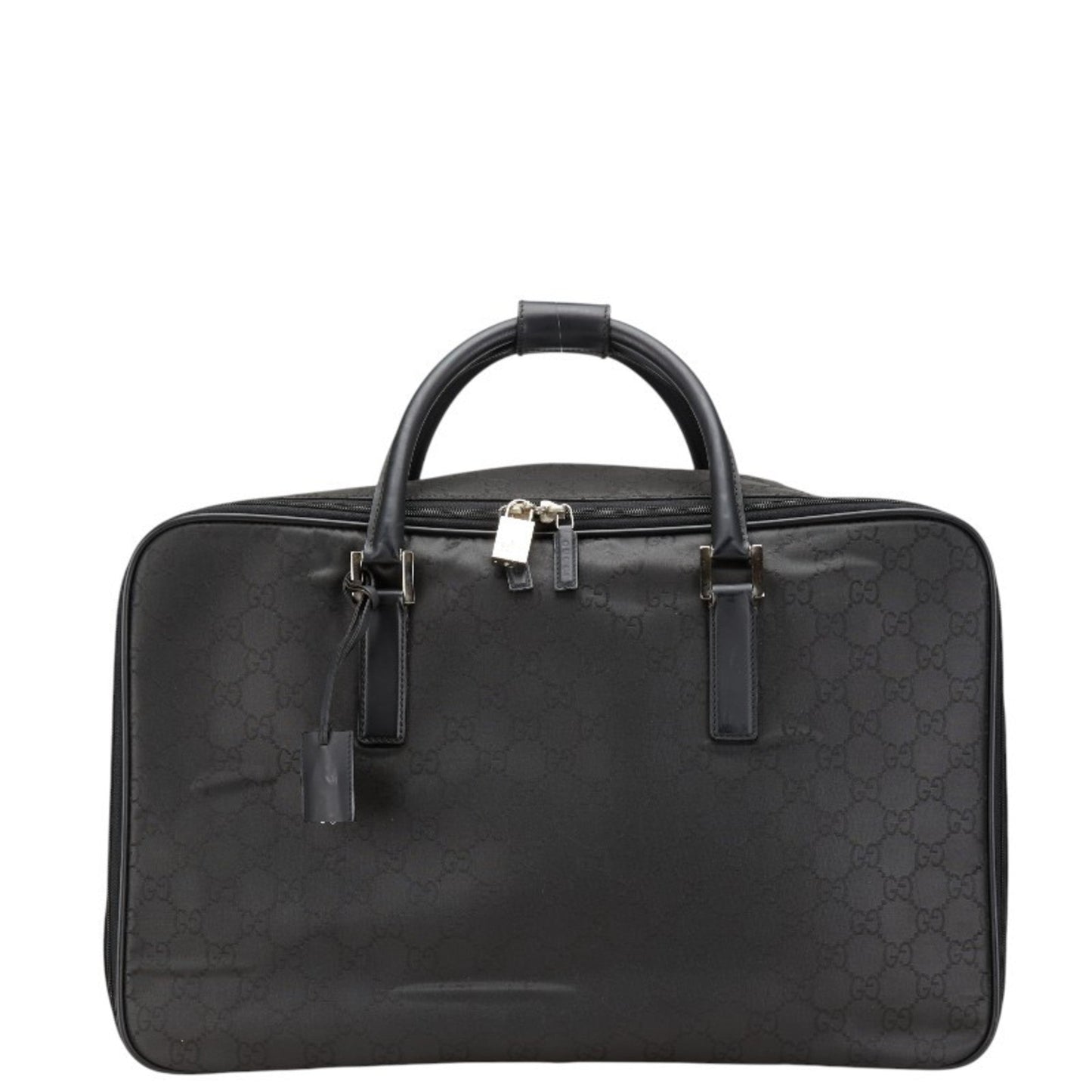 Gucci Black Nylon Leather Boston Bag ( )