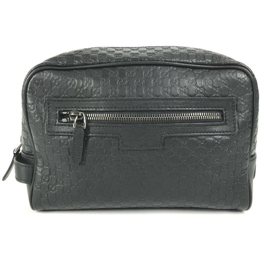 Gucci Guccissima Black Gg Leather Clutch Bag ( )