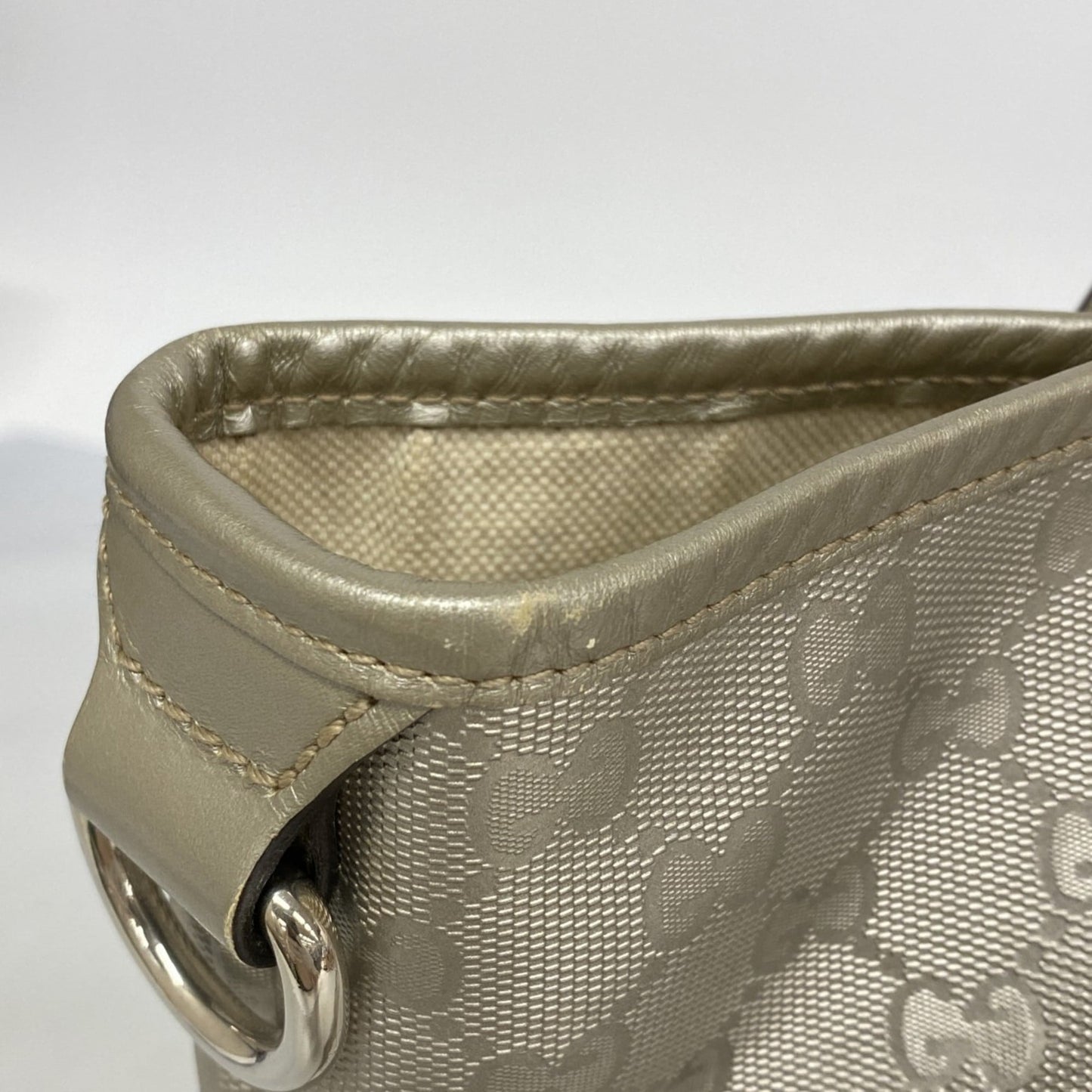 Gucci Silver Pvc Tote Bag ( )