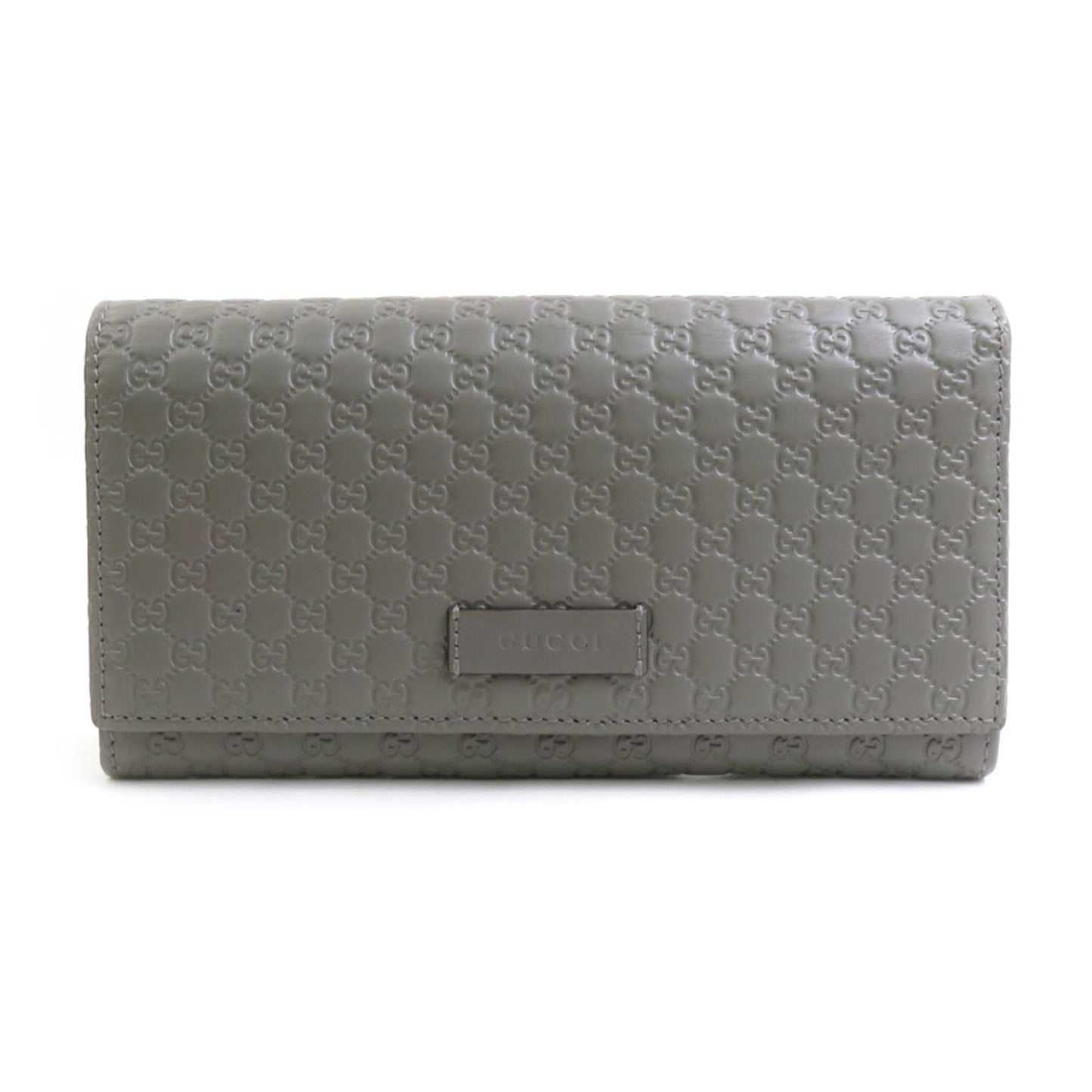 Gucci Gray Leather Long Wallet (Bi-Fold) ( )