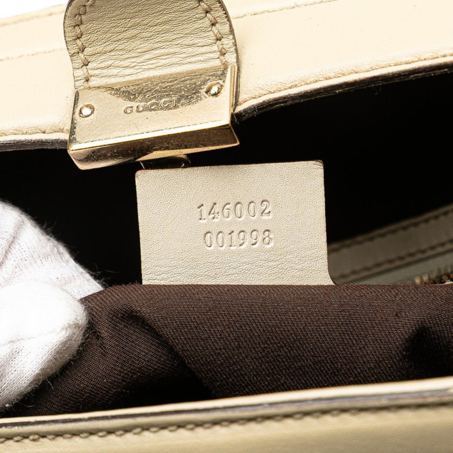 Gucci Guccissima Beige Leather Handbag ( )