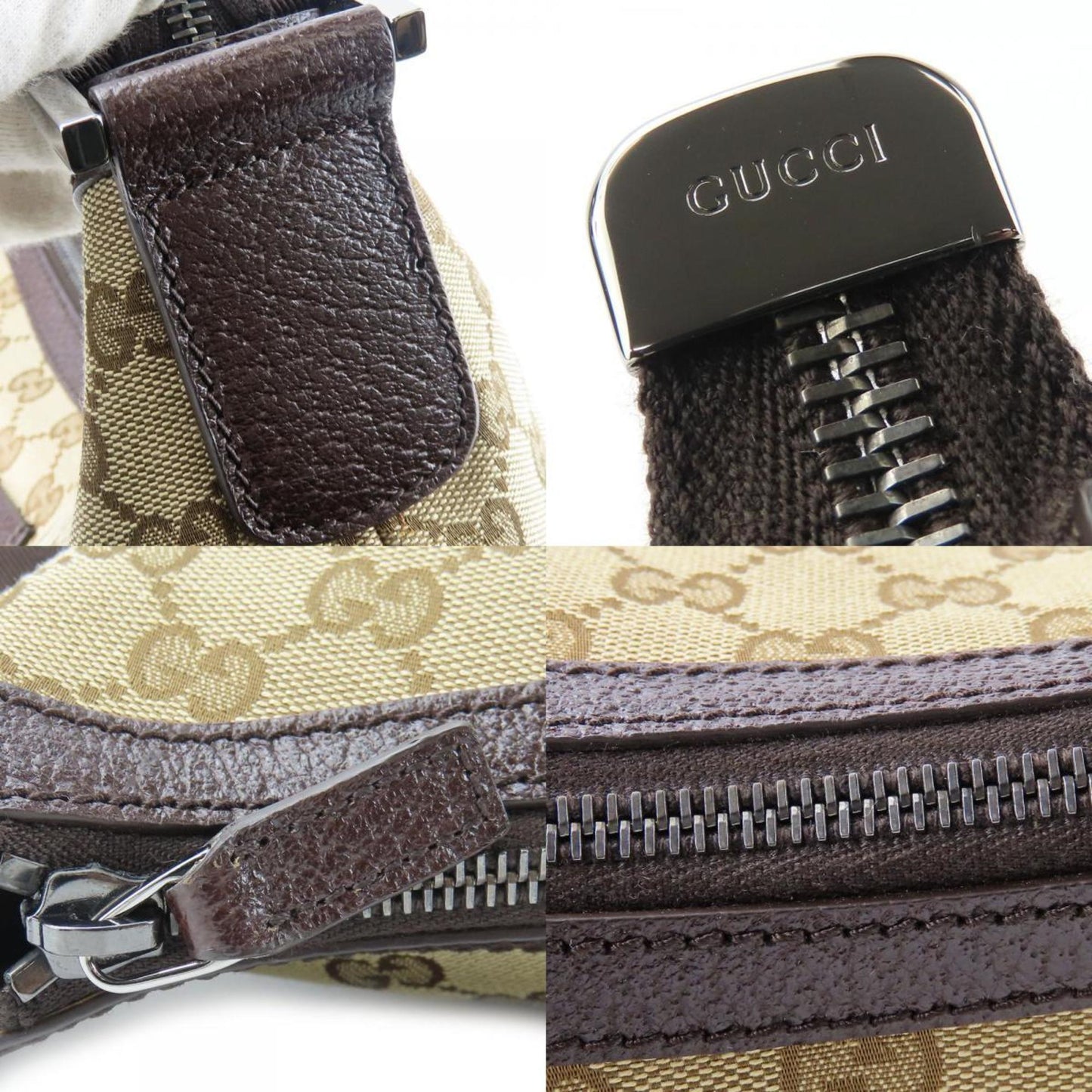 Gucci Gg Canvas Beige Brown Gg Canvas Shoulder Bag ( )