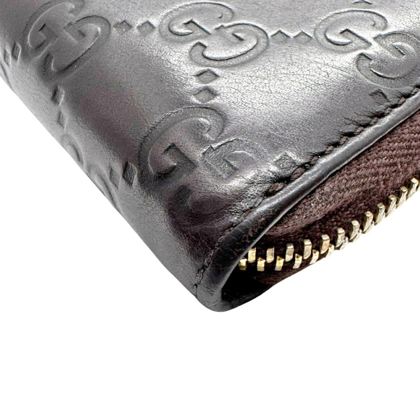 Gucci Brown Leather Long Wallet (Bi-Fold) ( )