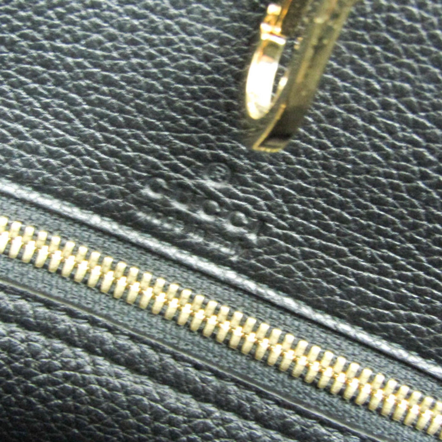 Gucci Black Leather Shoulder Bag Tote Bag ( )
