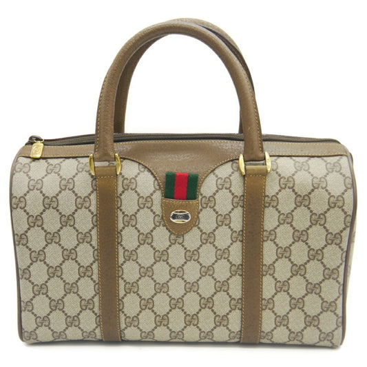 Gucci Beige Pvc Leather Boston Bag ( )