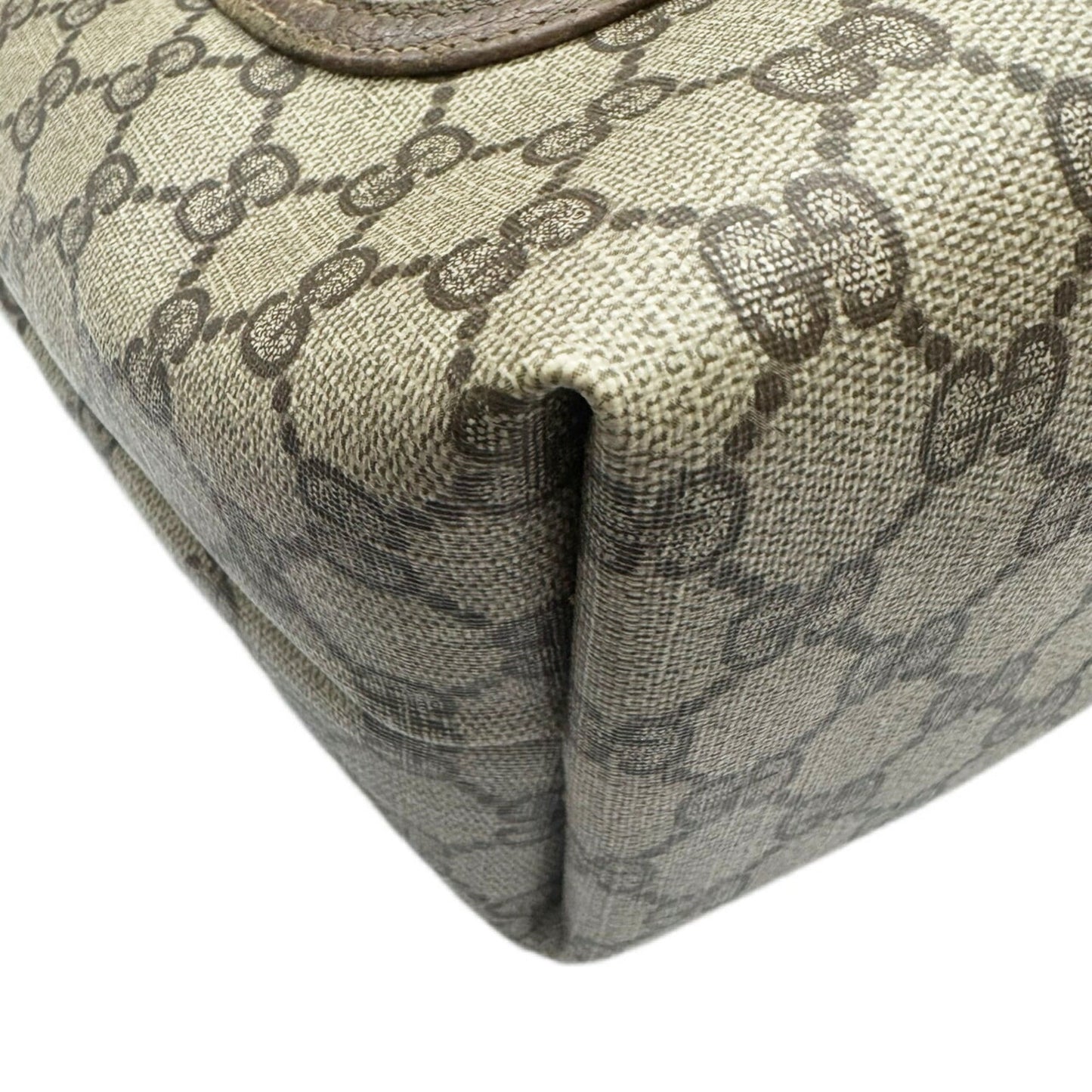 Gucci Beige Pvc Leather Tote Bag ( )
