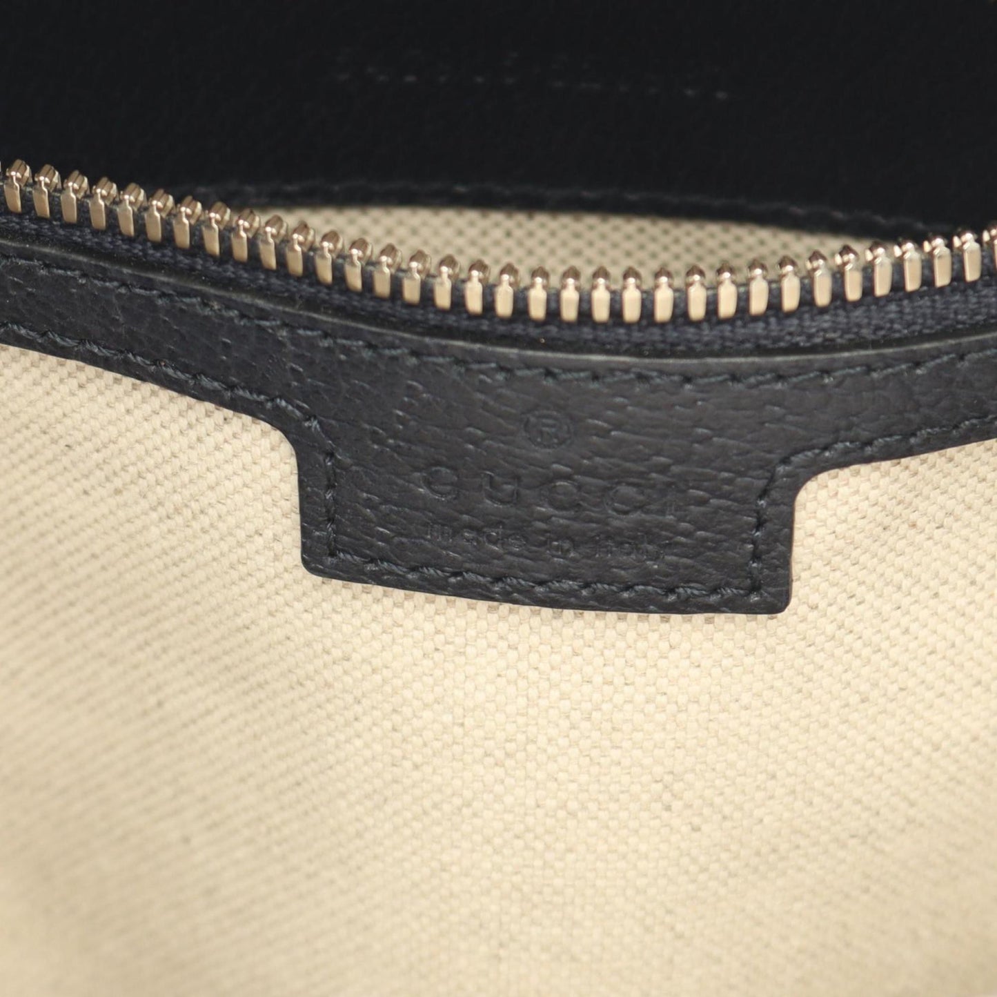 Gucci Beige Navy Red Color Pvc Coated Canvas Leather Backpack ( )