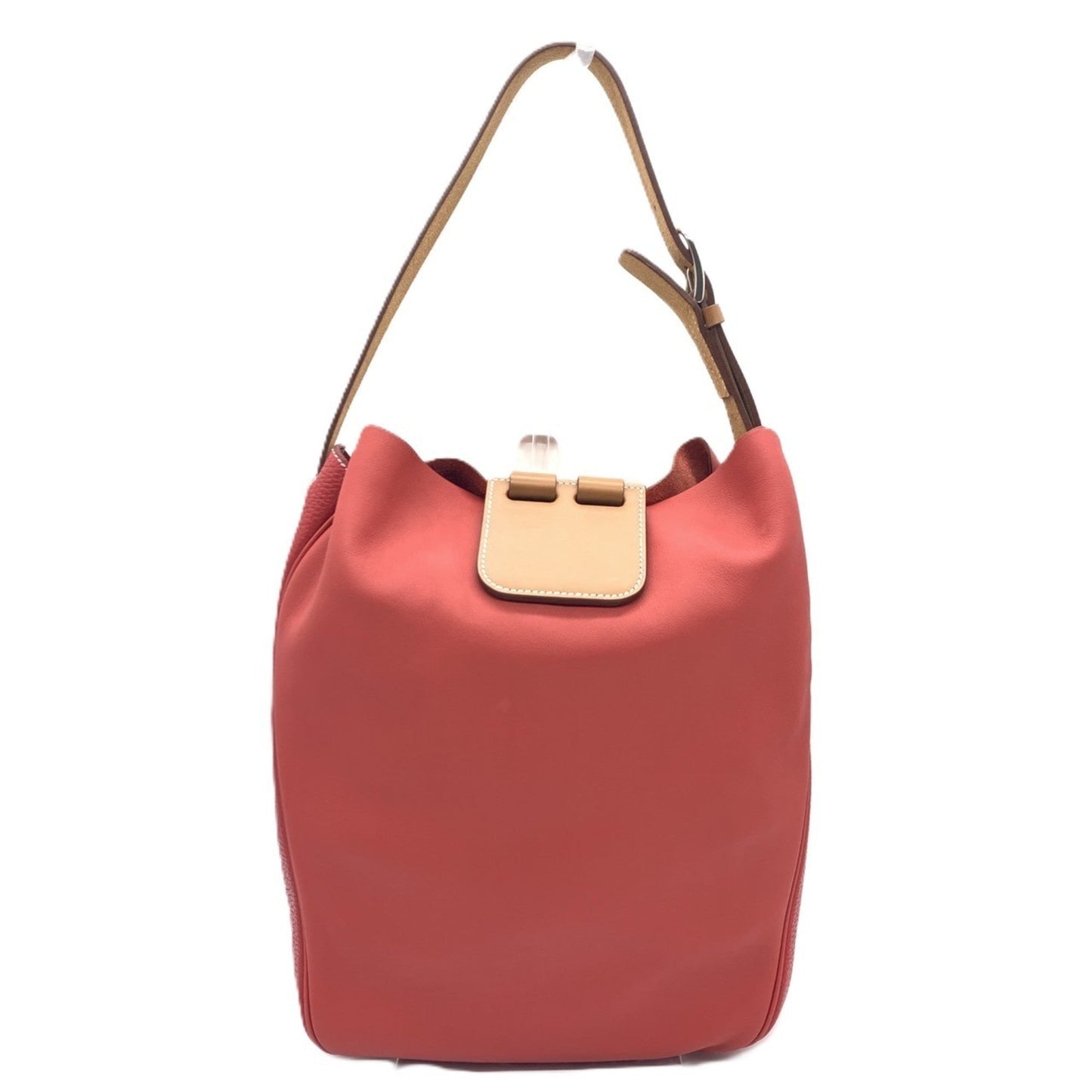 Hermes Red Color Taurillon Clemence Leather Swift Leather Shoulder Bag ( )