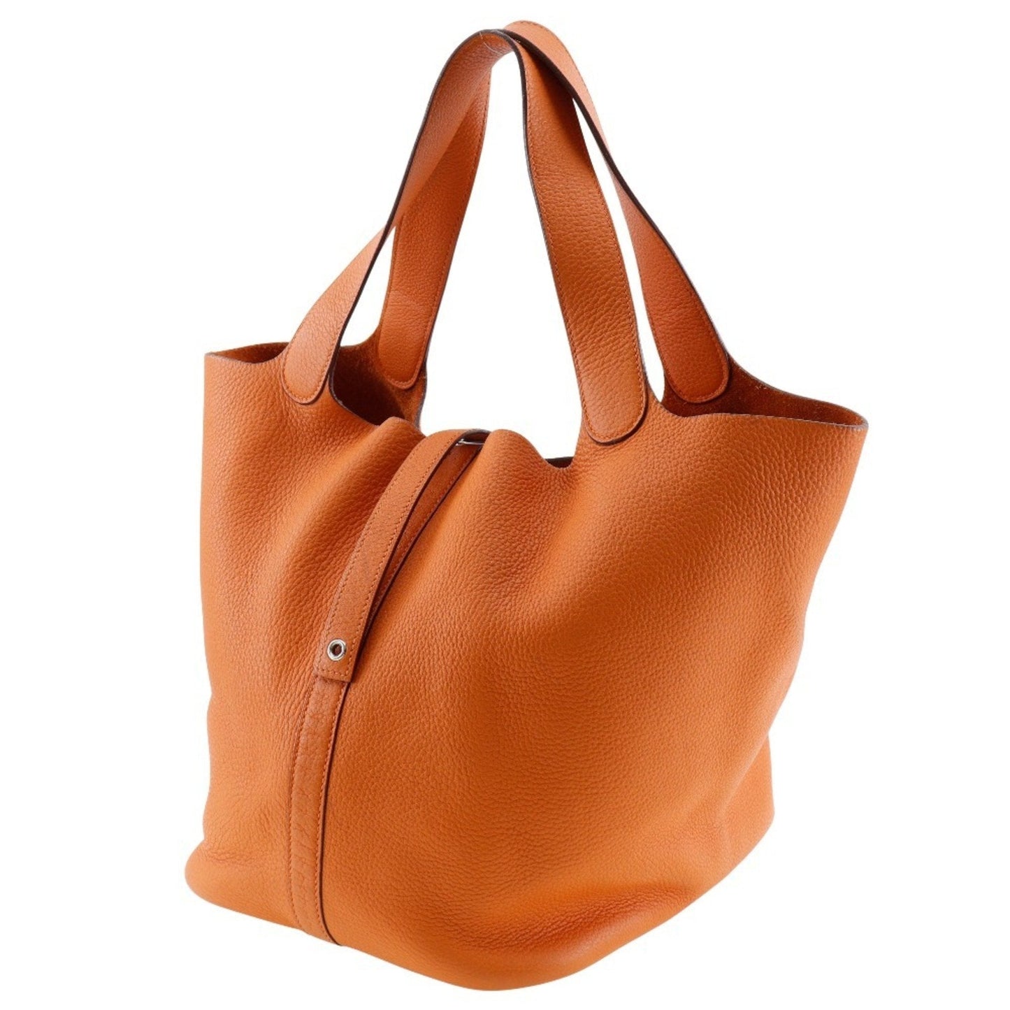 Hermes Orange Taurillon Clemence Leather Handbag ( )