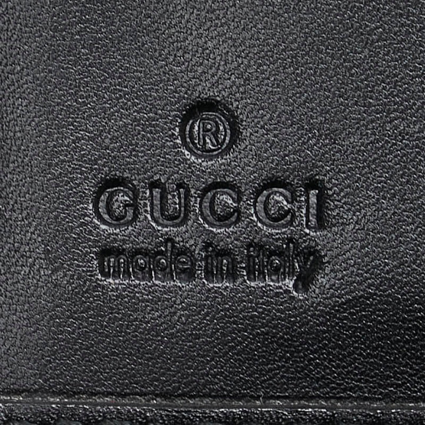 Gucci Gold Black Leather Suede Wallet (Tri-Fold) ( )